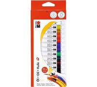 [121200200-4] Marabu Lot de 4 Kits de 12 peintures à l'huile