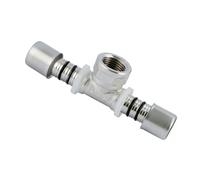 1216/1620*DN15/DN20 Female Thread Three-Way Joint Copper Bite Aluminium Composite Pipe Fittings Straight Tube (Color : 1620 DN20) Plumbing Fittings