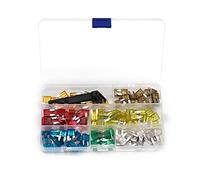 121pcs 7 tailles Auto Fusible Lame 5-30AMP Moto Voiture Lame Fusible avec Clip Auto Standard Mini Fusible SUV Fusible Boîte Kit Assortiment Câblage de protection