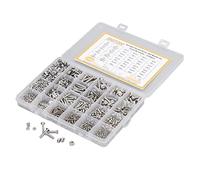 1220 pièces 304 Kit de rondelle d'écrou de vis à six pans creux en acier inoxydable M2 M3 M4 M5 ensemble de fixations résistance pour les projets de bricolage électroniques de