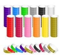 1220pcs Bracelets en Papier, Coloré Bracelet d'Identification Imperméables Bracelet Entrée Soirée Bracelets pour Événements Festival de Musique Fête Concours Exposition Concert (12 Couleurs)