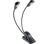 K&M Lampe de pupitre Double4 LED FlexLight 12246 – 2 bras flexibles, clip, 2x1700 Lux, noir