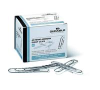 DURABLE – Trombones 77 mm – Métal zingué – Rond et ondulé – Lot de 100