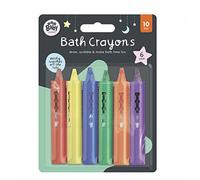 123 BABY Play-Tec Bain Crayons de Couleur pour Tirage au Sort,Développent Créativité,Imagination,Gribouillage Et Faire Bain Temps Amusant, Facile Lavable Lingette Clean-6 Paquet