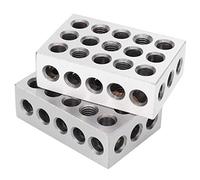123 Blocs 1-2-3 Blocs en Acier 123 Blocs 1 Paire 1-2-3 Blocs 23 Trous Assortis 0,0002Inhinist 123 Jig Ultra Précision Industrialply Argent
