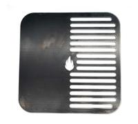 123 - Grille de cuisson et plaque de cuisson combi - 37 x 27 cm - Grille de cuisson en acier de qualité supérieure - Plaque de cuisson massive de 4 mm d'épaisseur - Grille fabriquée à la main - Idéal