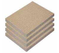123 Lot de 4 plaques de vermiculite ignifuges, 300 x 200 x 30 mm, réfractaire de rechange pour la réparation des chambres de feu, plaques de protection incendie pour poêles et cheminées, résistant à