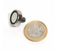 123-magnet Aimant néodyme Ø 16 mm avec Tige filetée, Force d'adhérence ~ 8 kg