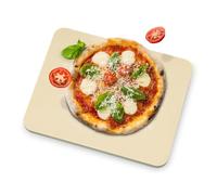 123 - Pierre à pizza rectangulaire en céramique - 40 x 30 x 2 cm - Pour four, barbecue et barbecue à gaz - Véritable pierre en céramique pour pizza croustillante et aérée - Plaque à pizza - Cordiérite