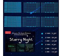 1230 Pièces 3D Etoiles Phosphorescentes Plafond Etoiles Fluorescente Autocollants Stickers Muraux Enfants Etoile Lumineuses pour Décoration Chambre