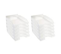 [12323D-10] EXACOMPTA Lot de 10 Corbeilles à courrier Ecotray Office - Cristal