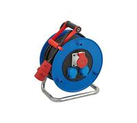 1237990 Garant enrouleur de câble 2x Schuko 1x triphasé 20 mètres