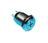 1238 12mm momentary vandal plus symbol + LED illuminated switch 12v led pushbutton switch NWPNLXEA(12V Blue LED)