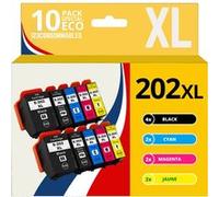 123CONSOMMABLES - 202XL - Pack cartouches d'encre Compatible avec Epson 202 XL 202XL pour imprimante Expression Premium XP6100 XP6005 XP6105 (pack de 10) Pack G