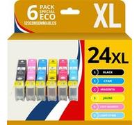 123CONSOMMABLES - 24XL - Cartouches d'encre Compatible pour Epson Expression Home XP-850 XP-750 XP-950 XP-55 XP-860 XP-760 XP-960 (1 BK / 1 C / 1 M / 1 Y / 1PC / 1PM) Pack G