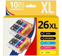 123CONSOMMABLES - 26XL - Pack Cartouche d'encre compatible avec Epson pour Epson Expression Premium XP-510 XP-520 XP-600 XP-605 XP-610 XP-615 XP-620 XP-625 XP-700 XP-710 XP-720 XP-800 XP-810