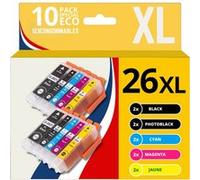 123CONSOMMABLES - 26XL - Pack 10 cartouche d'encre compatible avec Epson pour Epson Expression Premium XP-510 XP-520 XP-600 XP-605 XP-610 XP-615 XP-620 XP-625 XP-700 XP-710 XP-720 XP-800 XP-810 Pack G