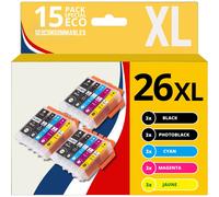 123CONSOMMABLES - 26XL - Pack Cartouche d'encre compatible avec Epson pour Epson Expression Premium XP-510 XP-520 XP-600 XP-605 XP-610 XP-615 XP-620 XP-625 XP-700 XP-710 XP-720 XP-800 XP-810 (pack de