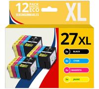 Pack compatible EPSON 27XL, 12 cartouches - 123CONSOMMABLES - Topromo
