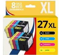 Pack compatible avec EPSON 27XL, 8 cartouches - 123CONSOMMABLES - Topromo