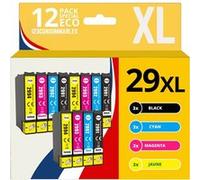 123CONSOMMABLES - 29XL - Pack 12 cartouches encre compatible avec EPSON T29XL pour Epson XP-342 XP-352 XP-452 XP-332 XP-245 XP-442 XP-255 XP-355 XP-455 XP-247 XP-432 XP-435 XP-335 XP-345 Pack G