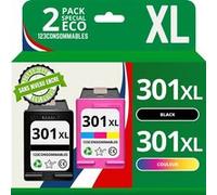 123CONSOMMABLES - 301XL Cartouches d'encre Remplacement pour HP 301 XL Noir et Couleur Grande Capacité Encre pour HP Envy 4500 4507 5530,DeskJet 1000 1510 2540 3050,OfficeJet 2620 2622 4630 Pack G
