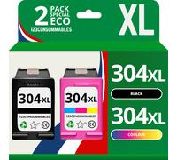 123CONSOMMABLES - 304XL - Cartouche Encre Compatible avec HP 304 304XL Noir et Couleur pour Envy 5030 5032 5020 5010 Deskjet 3760 2630 3750 2620 2622 3720 3762 3730 3733