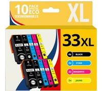 123CONSOMMABLES Cartouches d'encre 33XL compatibles Epson Expression Premium Pack 10 (Pack G)