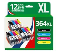 Pack 12 cartouches compatibles HP 364XL - 123CONSOMMABLES - Topromo