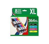 123CONSOMMABLES - 364XL - Pack 8 Cartouche d'encre Compatible avec HP 364 364XL pour Officejet 4620 4610 4622 Deskjet 3070A 3520 3524 Photosmart 5520