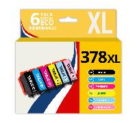 123CONSOMMABLES - 378XL - Pack de 6 Cartouches d'encre compatible avec Epson 378XL Multipack pour Epson Expression Photo XP8500 XP8505 XP8600 XP8605 XP8700 XP-15000