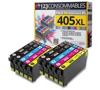 123CONSOMMABLES - 405XL - Cartouches d'encre Compatible avec Epson 405XL Workforce Pro WF-3820DWF 38