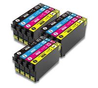 123CONSOMMABLES - 405XL - Cartouches d'encre compatible avec Epson 405XL Workforce Pro WF-3820DWF 3825DWF 4820DWF 4825DWF WF-7830DTWF WF-7835DTWF WF-7840DTWF (3 Noir / 3 Cyan / 3 Magenta / 3 Jaune)