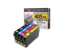 123CONSOMMABLES - 405XL - Cartouches d'encre compatible avec Epson 405XL Workforce Pro WF-3820DWF 3825DWF 4820DWF 4825DWF WF-7830DTWF WF-7835DTWF