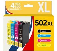 123CONSOMMABLES - 502XL - Cartouche d'encre Compatible pour Epson 502 XL pour Epson Expression Home XP-5100 XP5100 XP-5105 XP-5150 XP-5155 Workforce