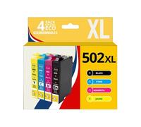 123CONSOMMABLES - 502XL - Cartouche d'encre Compatible pour Epson 502 XL pour Epson Expression Home XP-5100 XP5100 XP-5105 XP-5150 XP-5155 Workforce WF-2860 WF-2865 WF-2880 WF-2885 (4 pack) Pack G