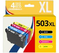 123CONSOMMABLES - 503XL - Cartouches d'encre Compatible pour Epson 503 XL pour Epson Expression Home XP-5200 XP-5205 Workforce WF-2960DWF WF-2965DWF (Pack de 4)