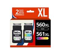 123CONSOMMABLES - 560XL 561XL - 2 Cartouches Compatibles avec Canon PG-560 CL-561 XL / 560 561XL - pour Cartouche Canon 560 561 TS5350 TS5352 TS7450