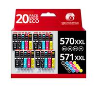 123CONSOMMABLES - 570 571XL - Cartouche d'encre Compatibles avec Canon 570 571 pour Canon PIXMA TS50