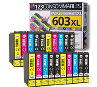 Pack 20 cartouches compatible EPSON 603XL - 123CONSOMMABLES - Topromo
