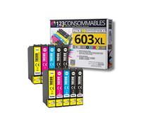 123CONSOMMABLES - 603XL - Pack de 10 Cartouches d'encre Compatible pour Epson 603 XL Etoile de Mer - pour Epson XP-2100 XP-2155 XP-3100 XP-4100