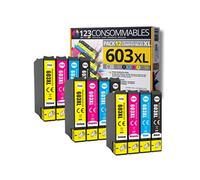 123CONSOMMABLES - 603XL - Pack de 12 Cartouches d'encre Compatible pour Epson 603 XL Etoile de Mer - pour Epson XP-2100 XP-2155 XP-3100 XP-4100