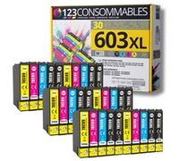 123CONSOMMABLES - 603XL - Pack de 30 Cartouches d'encre Compatible pour Epson 603 XL Etoile de Mer - pour Epson XP-2100 XP-2155 XP-3100 XP-4100 WF-2820 WF-2830 DWF WF-2870 WF-2835 WF-2850 Pack G