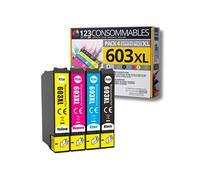 123CONSOMMABLES - 603XL - Pack de 4 Cartouches d'encre Compatible pour Epson 603 XL Etoile de Mer - pour Epson XP-2100 XP-2155 XP-3100 XP-4100 WF-282