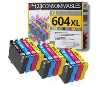 Pack compatible avec EPSON 604XL, 12 cartouches - 123CONSOMMABLES - Topromo