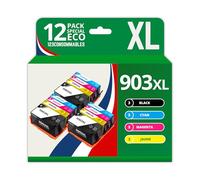 123CONSOMMABLES - 903 XL - Cartouche Compatible avec HP 903 903XL Cartouches d'encre pour HP Officejet 6950 6960 Officejet Pro 6960 6970 (Pack de 12)
