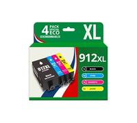 123CONSOMMABLES - 912XL - Pack de 4 Cartouches d'encre compatibles HP 912XL pour HP OfficeJet Pro 8022 8023 8024 8025 8030 et HP Officejet 8010 8012