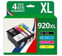 123CONSOMMABLES - 920XL - Pack de 4 Cartouches d'encre Compatible avec HP 920 XL - pour HP OfficeJet 6500A 6500 7500 6000 7500A 7000 Pack G