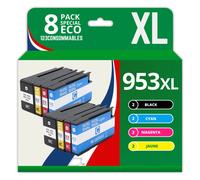 123CONSOMMABLES - 953XL - Pack de 4 Cartouches d'encre compatibles avec HP Officejet Pro 8715 8710,