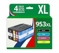 123CONSOMMABLES - 953XL - Pack de 4 Cartouches d'encre compatibles avec HP Officejet Pro 8715 8710, HP Officejet Pro 7720 7740 8730 8720 8725 8210